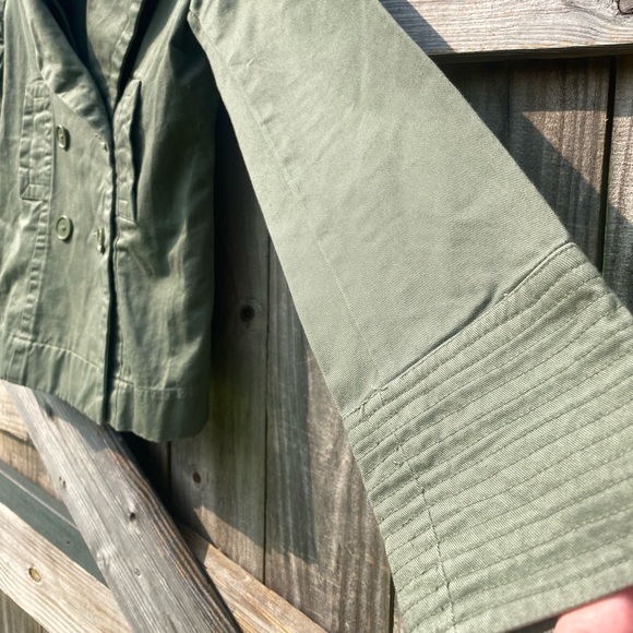 dELiA*s Vintage Army Green Utility Jacket with Tailored Waist Size XS - Picture 2 of 8